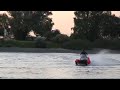 Dirk Gion crossing Rhein with snow mobile / Schneemobil 2