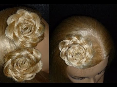 Цветы из волос мастер класс
