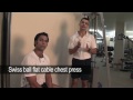 Tone Body with Swiss Ball Flat Cable Chest Press