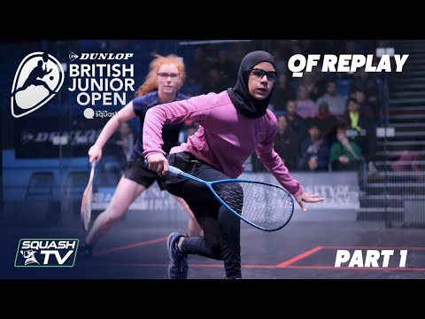 Squash: Dunlop British Junior Open 2020 - Quarter Finals - Glass Court Session 1