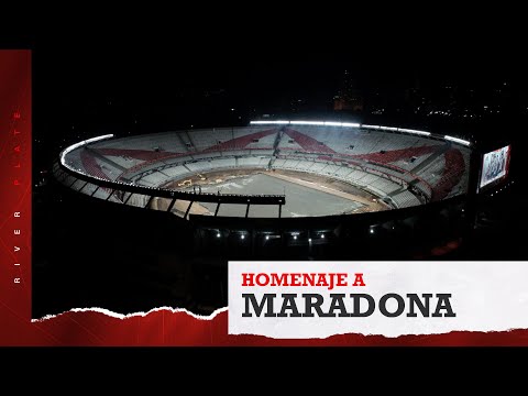 El Monumental brilló en homenaje a Diego Armando Maradona