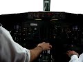 ATTERRAGGIO A FIUMICINO 737 AIRONE COCKPIT