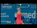 replay of double-handed high backhand winner against jelana jankovic.