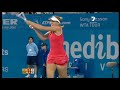 replay of double-handed high backhand winner against jelana jankovic.