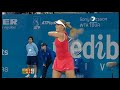 replay of double-handed high backhand winner against jelana jankovic.