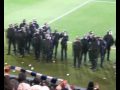 Incidents à la mi temps du match Grenoble Saint Etienne