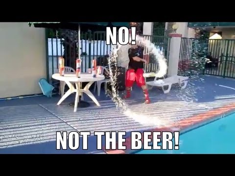 Alcohol Abuse Summer Fun With Ninja Weapons and Nunchucks (Pool Party)