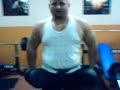 My friend doing 110 LBS front raises !