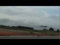 Brian Shaw performing the mainden flight on his Hanger 9 Pizzaz nitro powered 3D airplane.