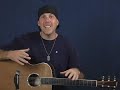 Guitar tutorial on Blues turnarounds lick 3 with 12 bar rhythm lesson