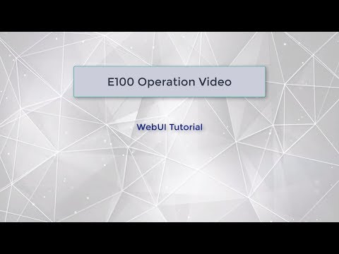 E100_Brief Introduction to WebUI