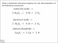 Decomposition Reactions Decomposition Reactions