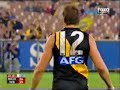 Matthew Richardson kicks his 700th goal