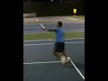 Hari Kondlapudi playing tennis league match