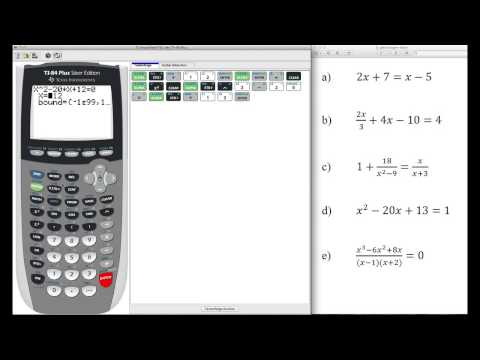 TI 84 - Gleichungen lösen mit dem Grafikrechner