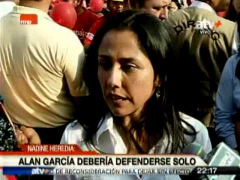 Primera dama:  Alan García debe 