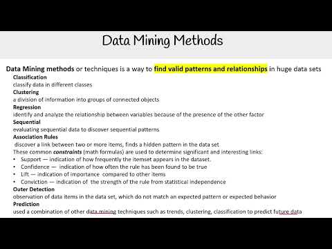 Data Mining Methods Explained - AWS AI Practitioner AIF-C01