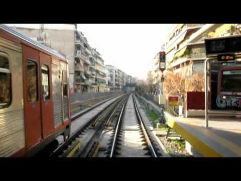 Metro of Athens Greece line 1 cab ride