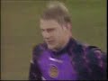 Peter Schmeichel (Goalkeeper) scores overhead kick in last minute.