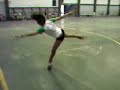 Malena Zaratepracticando en el club