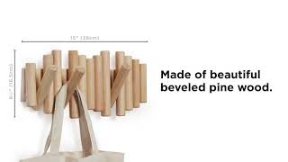 Изображение товара Вешалка настенная Picket, 37,2 см, дерево, 5 крючков