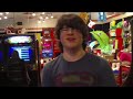 son playing ms. pacman at arcade ...thats bout it