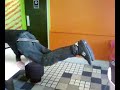 Frazer in Mcdonalds doing a palm balnce
