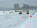 Otis Reservoir Snowmobile Ice Drag Racing