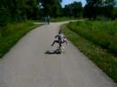 Charlie performing bike tricks