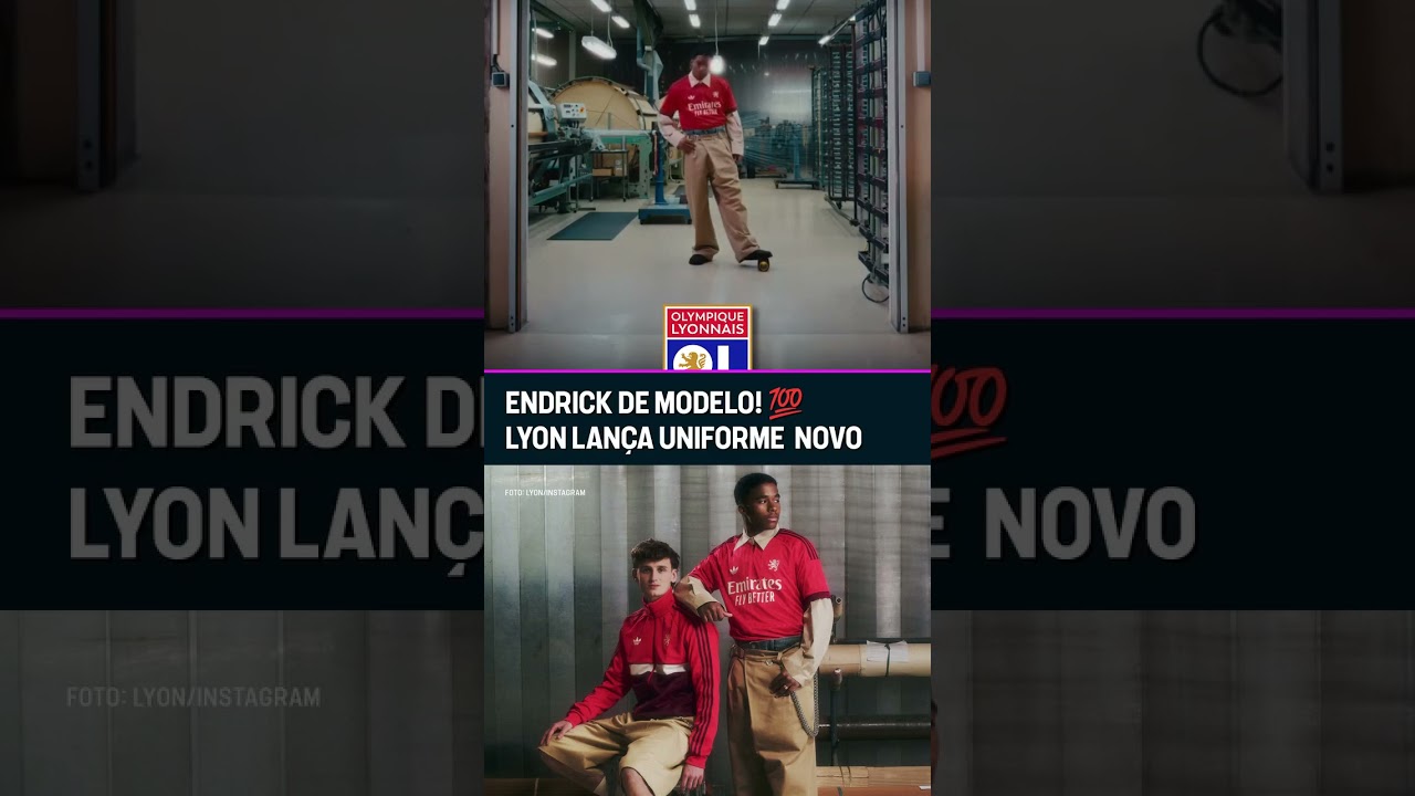 ENDRICK VAI DESFILAR! TÁ UM ESCULHACHO DE BONITA ESSA CAMISA DO LYON! #shorts 📹 Lyon/Instagram