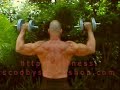 Home shoulder workout: dumbbell press exercise