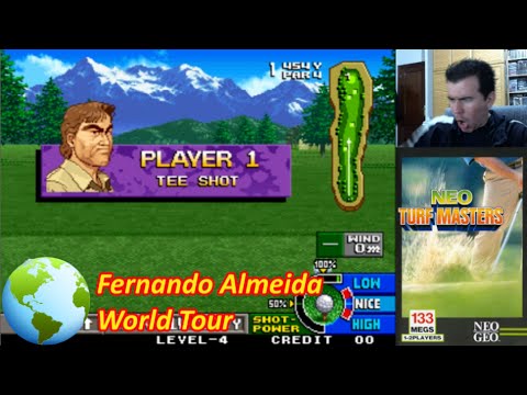 NEO TURF MASTERS (Neo Geo) || Fernando Almeida World Tour (todos los campos) || Gameplay en Español
