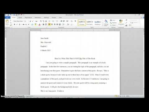 how to properly mla format a quote