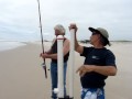 robert's homemade bait launcher with terry at island beach park nj on 6-7-2009. they wouldn't get caught launching off with anything else. they stated 