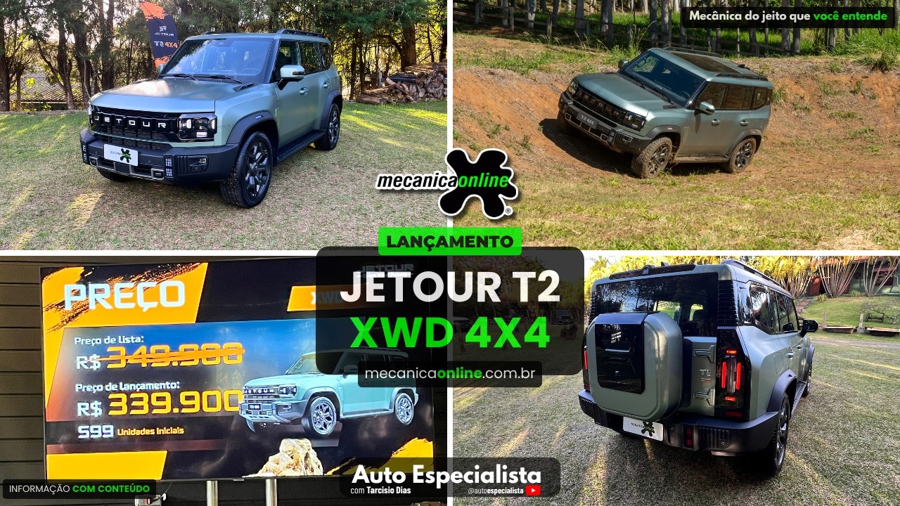 Jetour T2 XWD 4x4: O SUV híbrido de 597 cv que redefine o off-road no Brasil