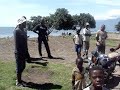 Getting a motorbike ride in Virunga Getting a motorbike ride in Virunga