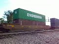 Eastbound BNSF stack with NS power at Rochelle, IL