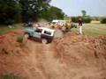 dwain gets the landy a bit stuck