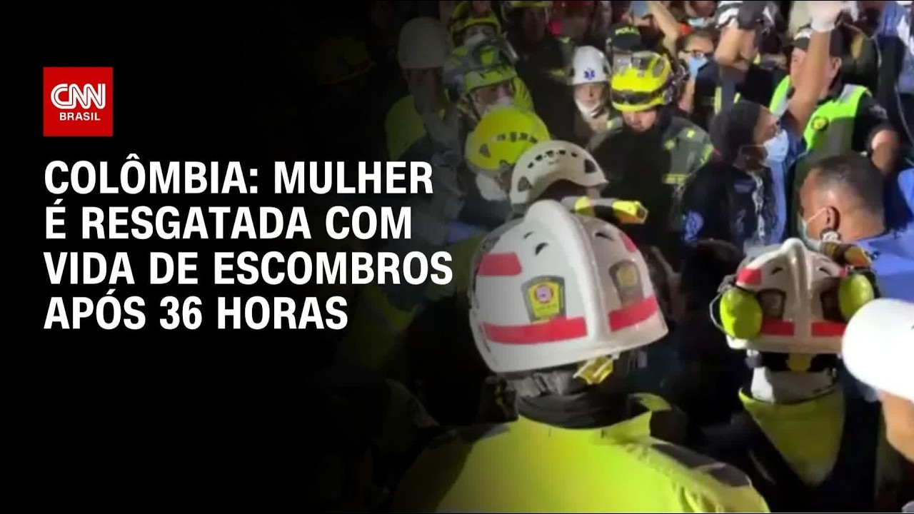 Mulher é resgatada com vida na Colômbia após 36 horas sob escombros | LIVE CNN