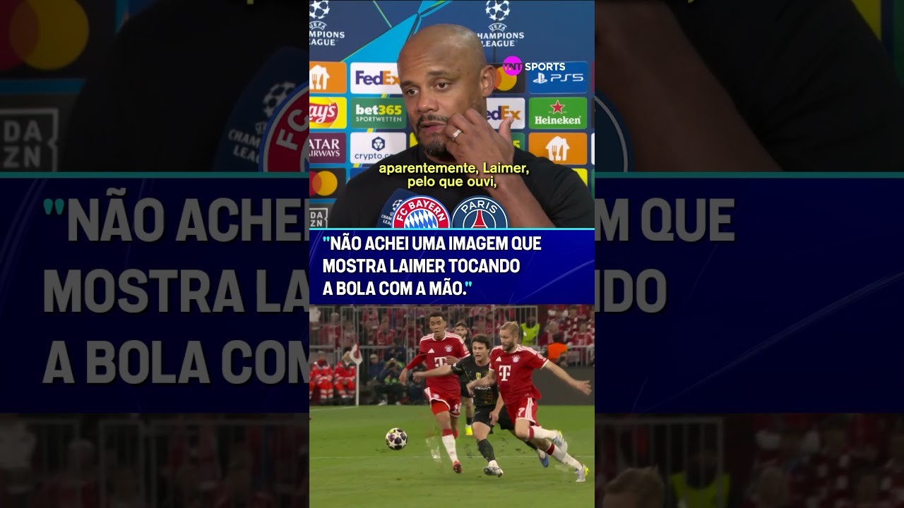 NÃO GOSTOU DA ARBITRAGEM NOS DOIS JOGOS! 👀🤔 Kompany discordou de decisões do árbitro #shorts