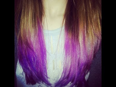 how to ombre hair with purple