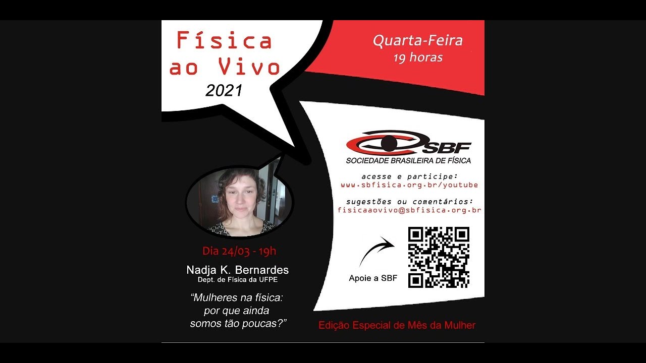 Mulheres na física: por que ainda somos tão poucas? - Profa. Nadja Bernardes