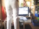 Laura fait du saut � ski