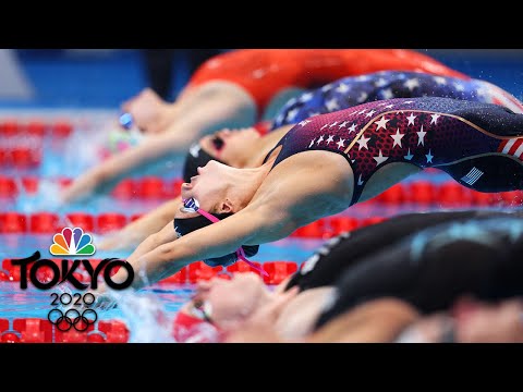 USA's Regan Smith sets new Olympic record in 100m backstroke semifinal | Tokyo Olympics | NBC Sports