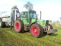 Loonbedrijf Borst - Laag Zuthem aan het zodebemesten met een Fendt Favorit 614 LSA en een Roelama double-twin tank.