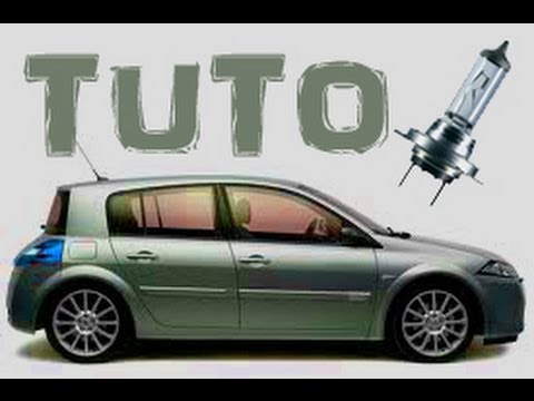 how to change a headlight bulb on a renault megane