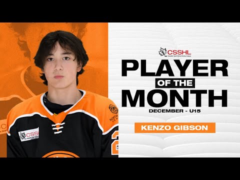 Kenzo Gibson - December U15 Player of the Month
