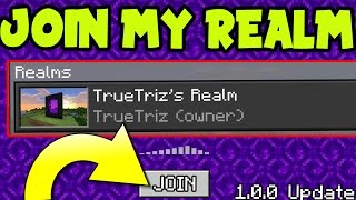 JOIN MY 1.0 REALMS SERVER!! Minecraft Pocket Edition 1.0 MCPE REALM! (MCPE 1.0 UPDATE)