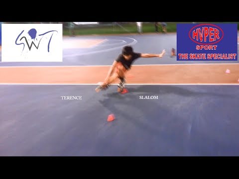 Inline skate: Slalom practice TERENCE