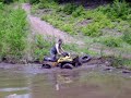 Honda 450 Foreman goes pond tredding Honda 450 Foreman goes pond tredding